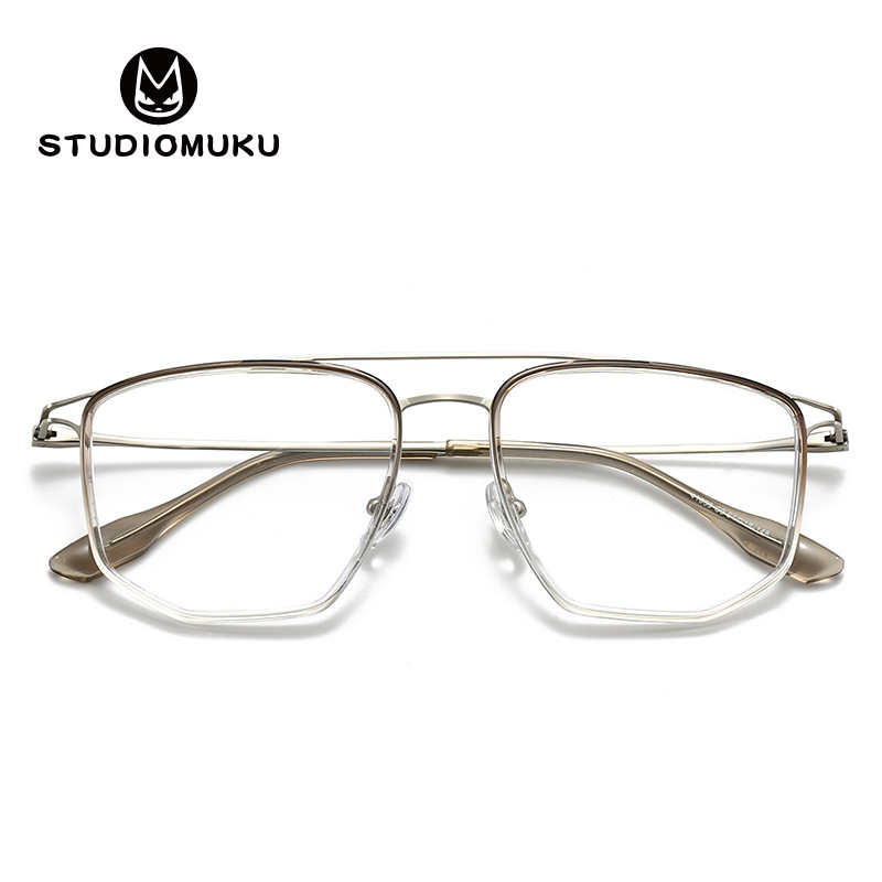 Gafas de madera STUDIOMUKU Estructura exquisita y montura de gafas de doble viga