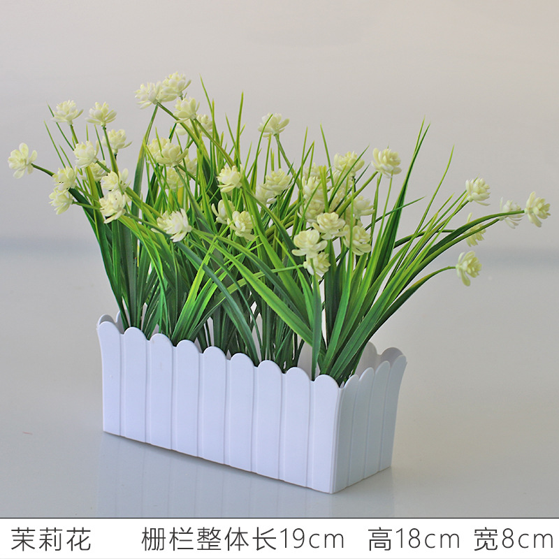 Flor artificial jardín de flores de plástico traje de valla de flores artificiales decoración de la ventana interior y exterior decoración floral decoración de la Mesa maceta flor