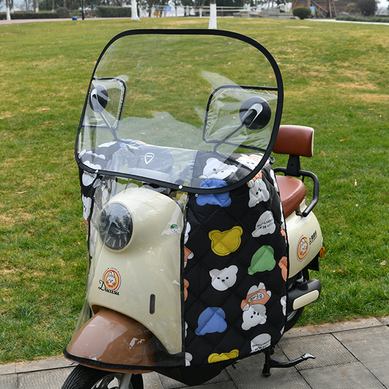 電気自動車の防風は冬に綿を入れて全包のバッテリーバイクの防風カバーを厚くして保温して防寒します。|undefined