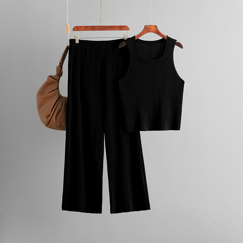 Summer Inner Wear Women round Neck Sleeveless Top Knitted Two Piece 6 Summer Inner Wear Women round Neck Sleeveless Top Knitted Two Piece