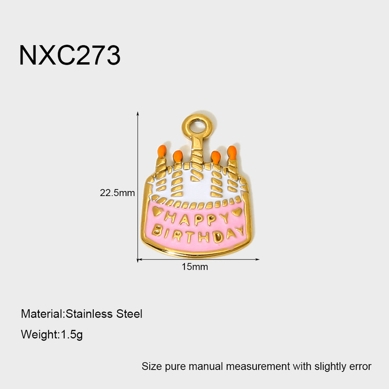 ヨーロッパとアメリカの INS デザートペンダントオイルドリップアイスクリームケーキドーナツメッキ 18K ゴールドステンレス鋼 DIY アクセサリー在庫あり|undefined