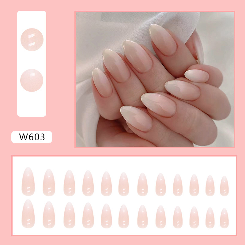 Minimaliste Pure Desire Amélioration progressive de la mode Faux ongles doux et doux, pointes d'ongles à texture unique_voghion.com