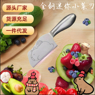 Xibao-Style Mini Kitchen Knife for Camping, Small Steel Knife for Salads and Fruits, Children's Auxiliary Food Knife for Vegetables and Fruits