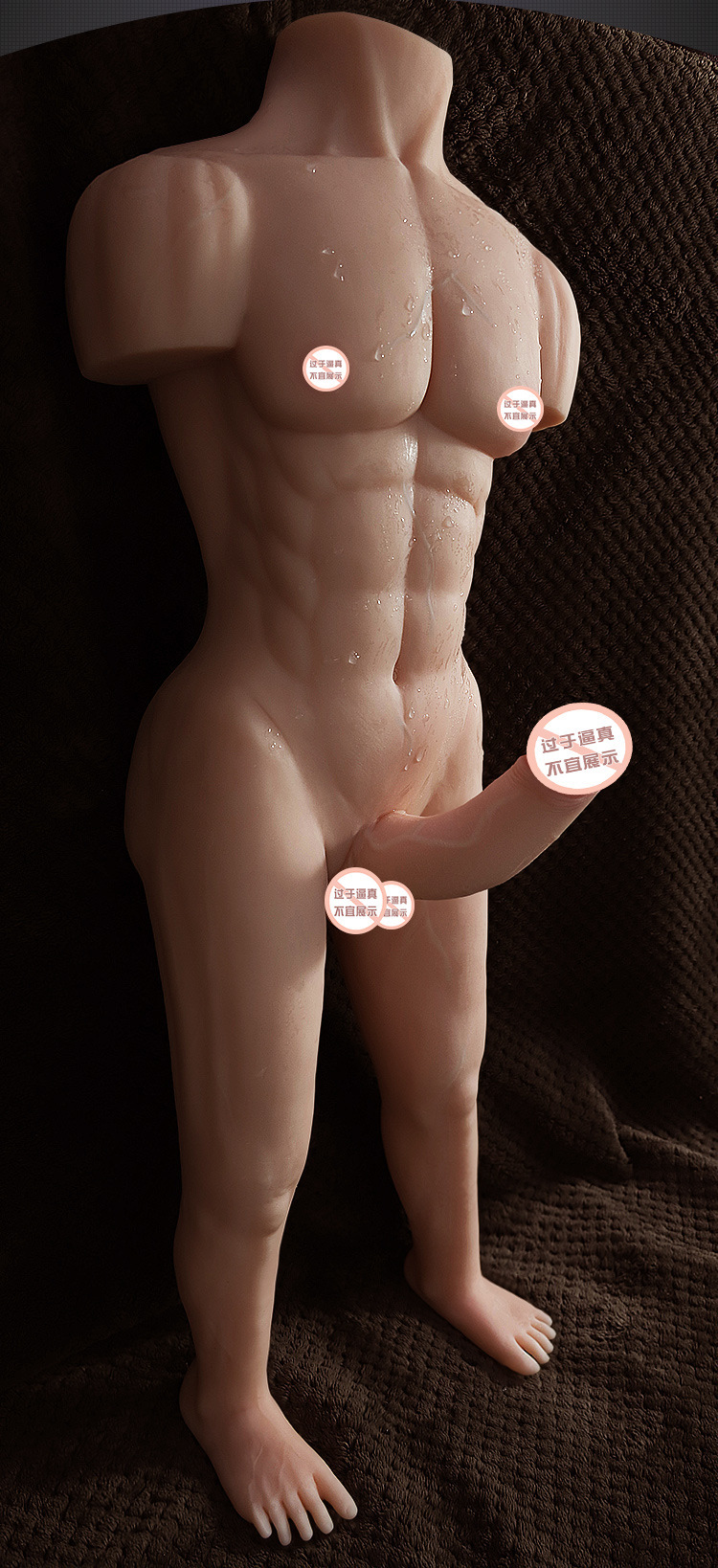 Jiuai Half-Body Solid Doll TPE Adult Masturbation Device in Brown — detail image 21