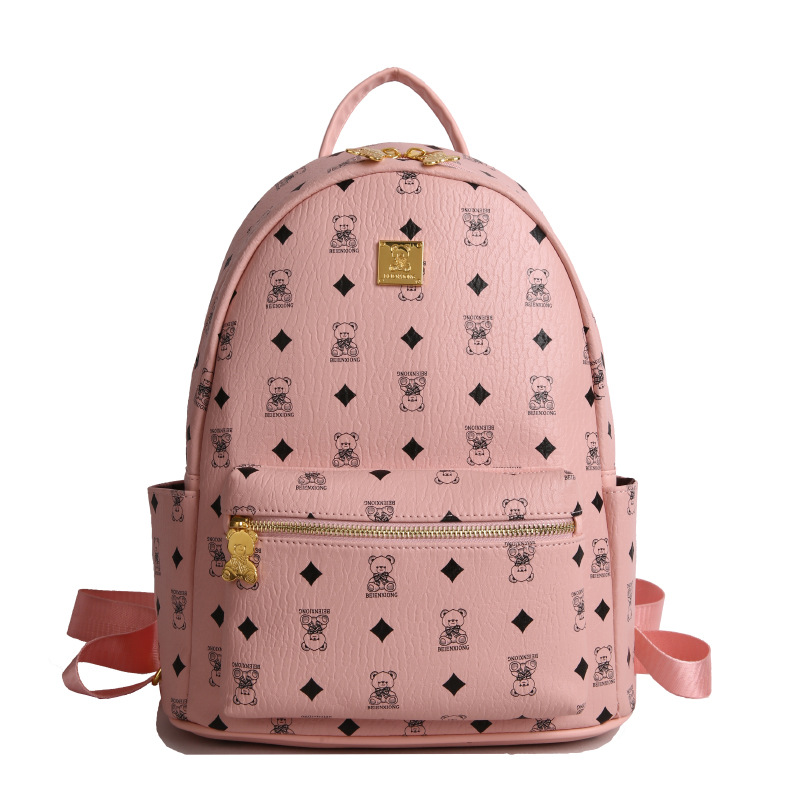 Nueva mochila de viaje de gran capacidad de dibujos animados lindos osos impresión mochila de mujer 2025 bolsas de mujer de viaje