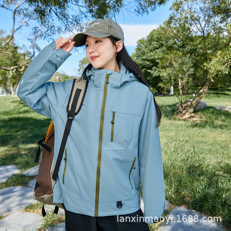 Couple's Graphene Cotton Jacket with Thickened Lining, Winter Cold-Proof, Warm, Windproof, Waterproof Outdoor Hiking Coat