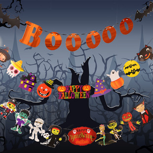 Hot Selling Halloween Decoration Flag Hanging Strips Horror Atmosphere Skull Props Hanging Party Party Supplies Wholesale