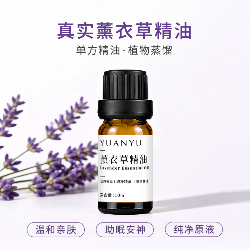 源头工厂薰衣草单方精油10ml植物香薰按摩精油美容院一件代发包邮