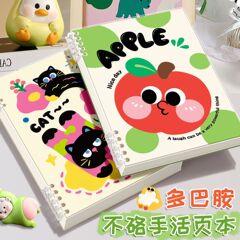 かわいい漫画のコイルノート、見栄えの良い、厚みのある、手に優しいルーズリーフノート、取り外し可能な学生用メモ帳