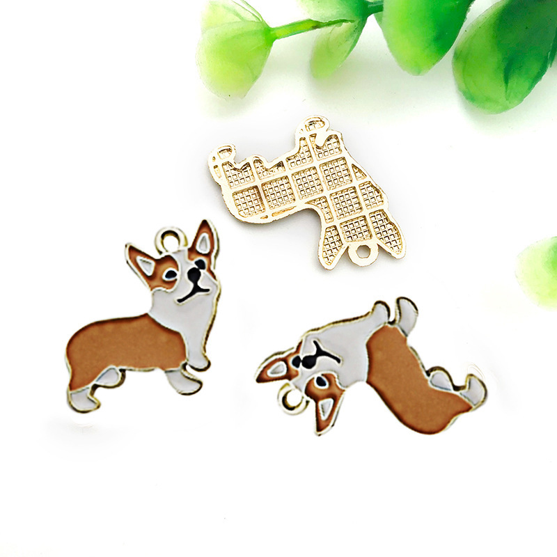 クロスボーダー漫画動物ペット犬子犬足跡 diy 合金オイルドリップキーホルダーネックレスジュエリーペンダントペンダント|undefined
