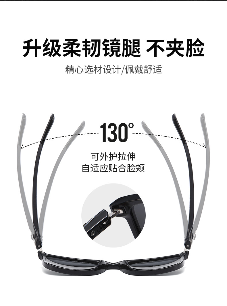 Fashion Metal Polarized Sunglasses Round Face Universal Oversized Frame Driving Sunglasses for Men