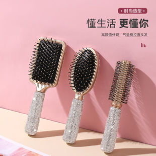 New Diamond-Encrusted Air Cushion Comb, Anti-Static Air Bag Massage Comb, Fluffy Female Students Can Be Factory Direct Sales, Cross-Border Export