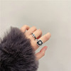 Retro brand ring hip-hop style, Japanese and Korean, European style, flowered, punk style, simple and elegant design, on index finger