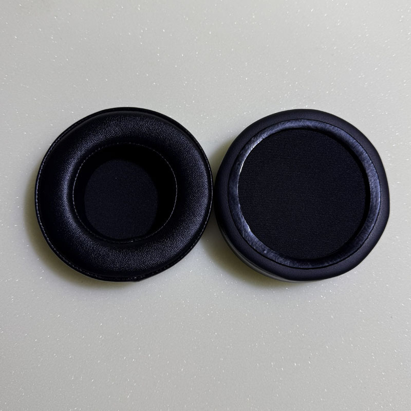 小羊皮圆形慢回弹记忆耳机套60758095100110头戴式通用加厚耳罩垫|undefined