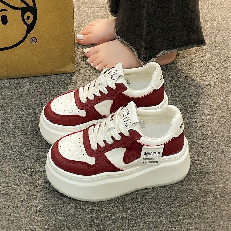 Super Popular High-end Versatile White Sneakers For Women, Spring And Autumn Thick-soled Sneakers, 2025 New Trendy Niche_voghion.com