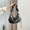 Advanced capacious shoulder bag one shoulder, Korean style, high-quality style, drawstring