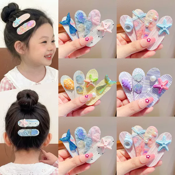 Sweet and cute starfish bangs sticker, hair tidying magic tool for children, princess magic sticker, 2026 new hair accessory