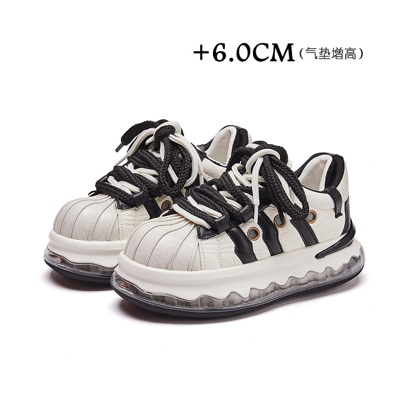 Niche Designer Style 2026 Spring and Autumn New Fashion Shell-Toe Platform Thick-Soled Height-Increasing Sports Casual Sneakers