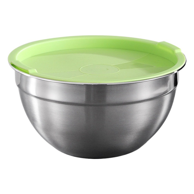 Tazón de acero inoxidable Amazon, tazón para cocinar, tazón para amasar, tazón para condimentos, tazón multiusos para ensaladas frías con tapa, tazón multifuncional