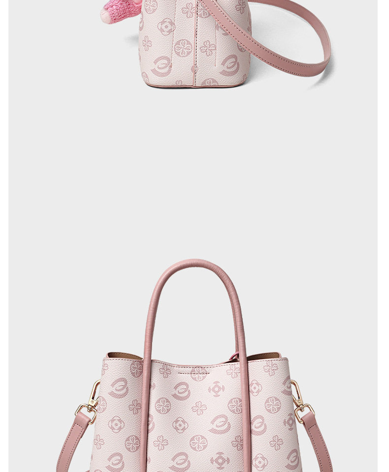 Túi tote giỏ rau màu hồng phong cách thiếu nữ, đeo chéo hoặc xách tay — màu hồng, Lời bài hát: Pink (Public Version) chi tiết 14