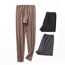 男士米德绒保暖裤秋冬季加绒加厚打底裤热能蓄热裤修身秋裤子