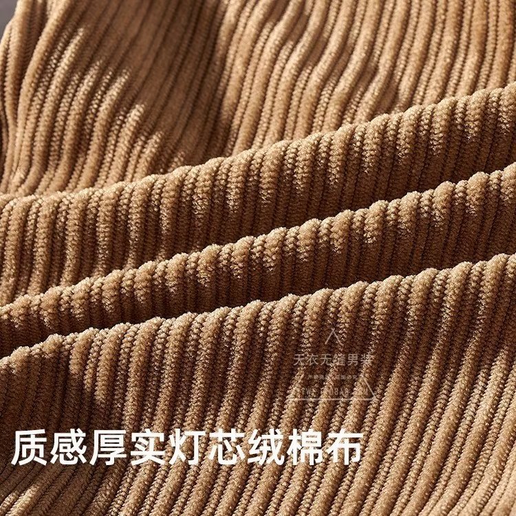 Nuevo mono de Bolsillo grande retro para hombres pantalones casuales de moda sueltos de todo el partido de pana de moda Pantalones americanos atados al tobillo