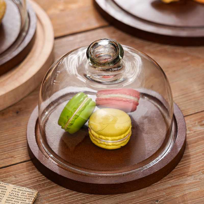 Hot sale retro Acacia pastel bandeja de sala de estar casera snack plato de postres fiesta de exhibición de plato de frutas