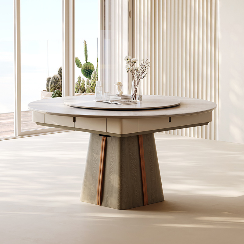 Mesa de comedor de madera maciza mesa de mahjong todo en uno de doble uso, mesa de ajedrez multifuncional para el hogar completamente automática, mesa de comedor combinada de sillas, mesa de comedor