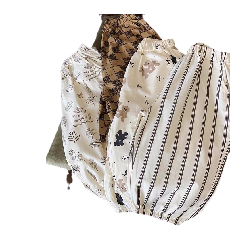 2024 년 어린이 남녀 바지 여름 얇은 안티 모기 새 한국식 올매치 베이비 패션 트렌디 어린이 9 점