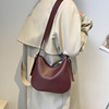 Capacious fashionable shoulder bag, demi-season one-shoulder bag, genuine leather, 2021 collection, Korean style