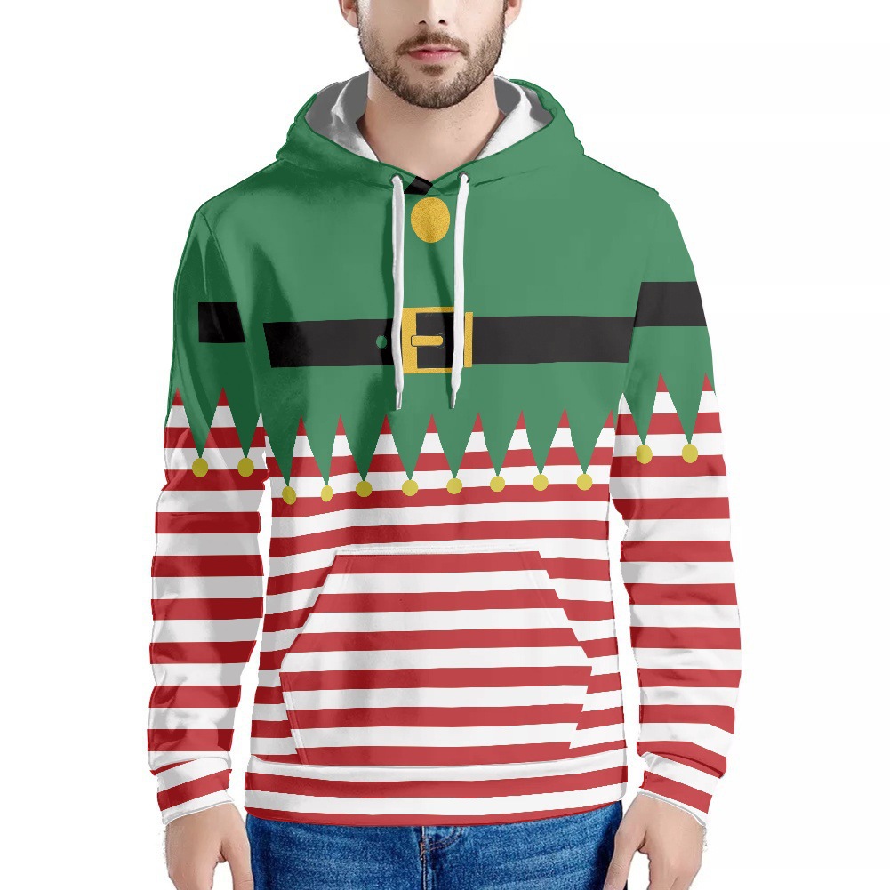 

Men's Sweater Christmas Creative Printing Gift Bell Deer