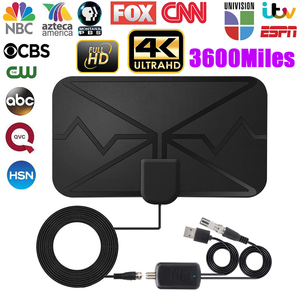 跨境爆款ebay wish欧美高清室内DVB-T 数字天线4K免费NBC电视天线