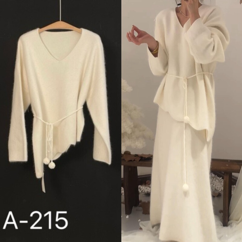 Clothing Number Homemade V-Neck Oblique Lace Top Coat Women's Literary high quality Raccoon Velvet Knitted Solid Color Sweater for Winter Clothing Number Homemade V-Neck Oblique Lace Top Coat Women's Literary high quality Raccoon Velvet Knitted Solid Color Sweater for Winter