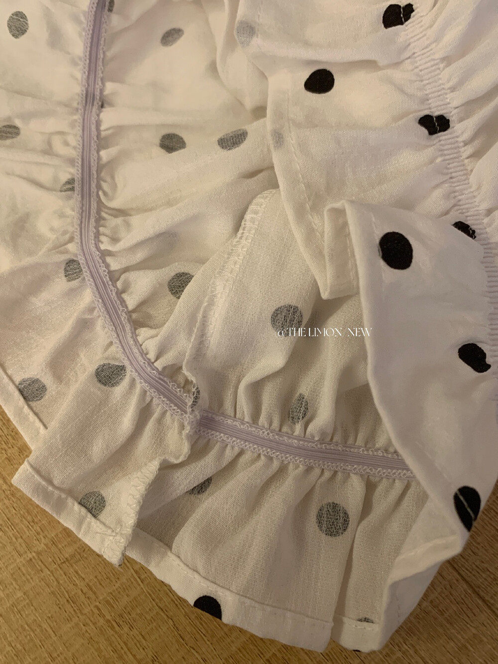 Quần culottes nữ ống rộng chấm bi phong cách vintage, cạp chun, dáng suông rộng thoải mái — màu đen, Màu bí ngô, màu trắng, màu xám chi tiết 14