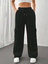 C 82131 Solid straight wide-leg sweatpants ��ɫֱͲ��������