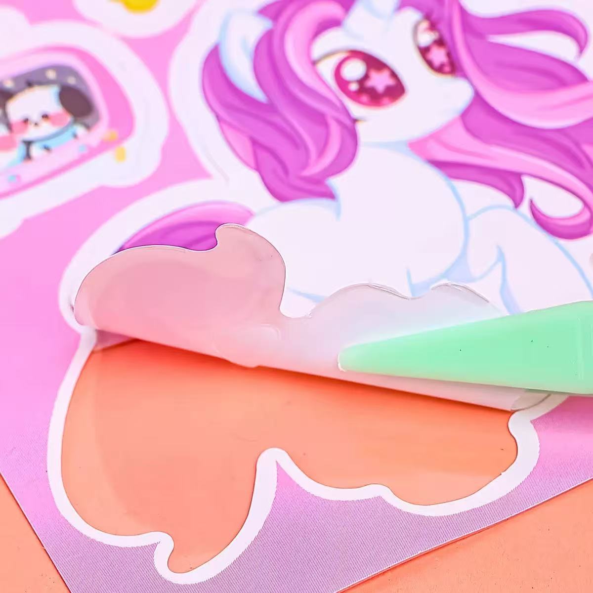Juguetes para niños aleatorios pegatinas de libro tranquilo pegatinas de jalea hechas a mano diy juguetes interactivos para padres e hijos pegatinas cubierta de pegatinas image 5
