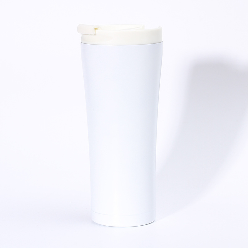 Coche 304 taza de vacío de acero inoxidable moda simple Flip taza de café de oficina de negocios taza de vacío portátil al por mayor