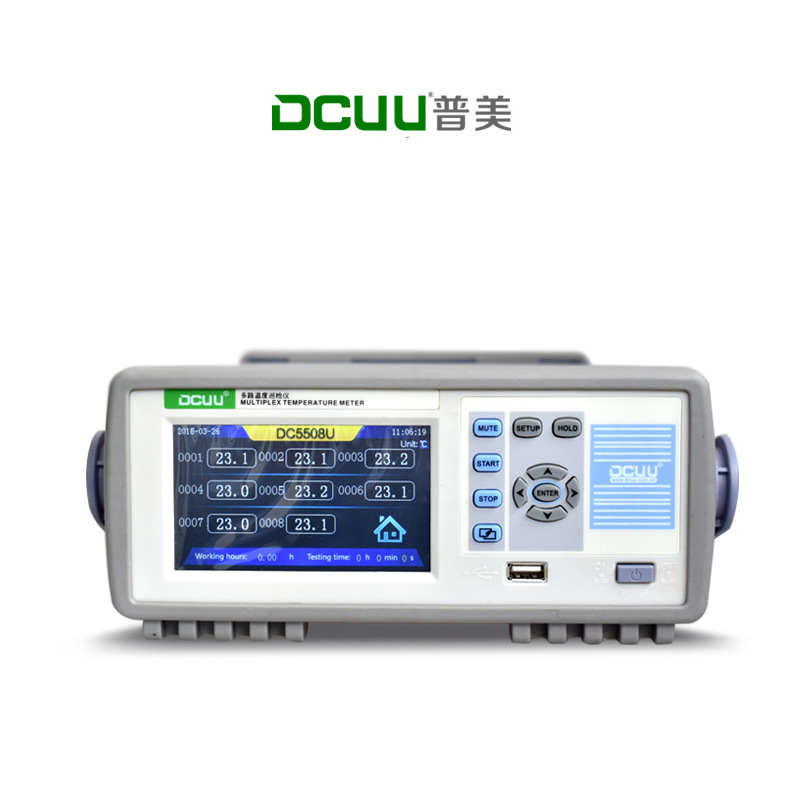 普美多点温升热电偶测试仪记录8/16/32通道多路温度巡检仪DC5508U