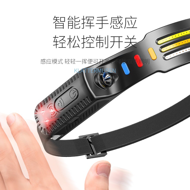 Sonriente tiburón transfronterizo nueva lámpara de inducción multifuncional lámpara de cabeza ajustable multi-posición lámpara de luz multi-fuente de luz iluminación exterior