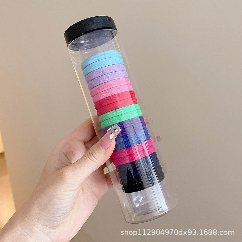 2025 nuevo estilo simple cabello de moda de alta elasticidad correa de correa de cabello multifuncional cubierta de cuero durable cabello bola adornamiento para el cabello