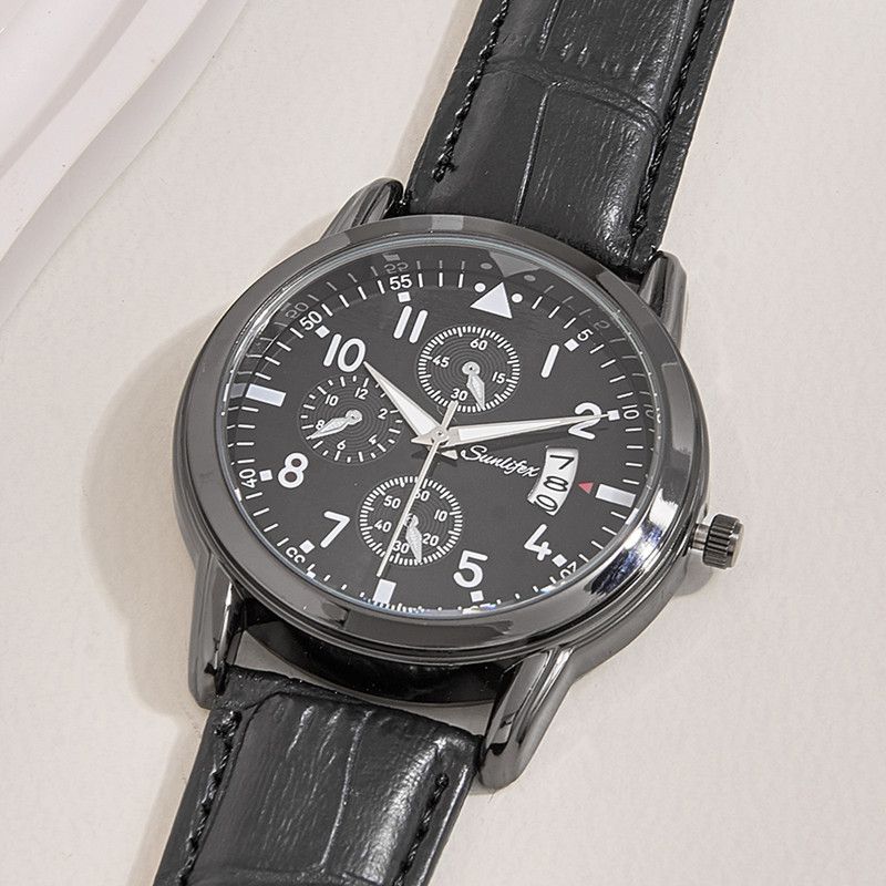 Nuevo reloj de los hombres calendario luminoso impermeable moda coreana reloj de cuarzo reloj de los hombres reloj de la correa