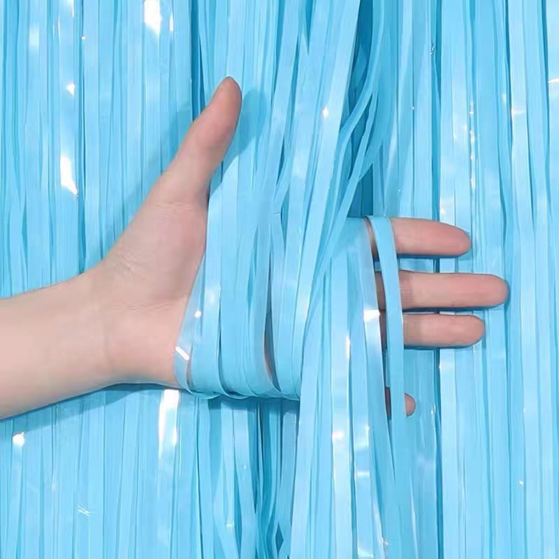 Cortina de seda de lluvia de macaron decoración de fiesta cortina de seda de lluvia decoración de fiesta cortina de seda de lluvia decoración de boda