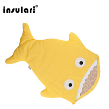 跨境茵秀丽新款童睡袋 婴儿抱被防踢被儿童鲨鱼宝宝睡袋礼盒批发