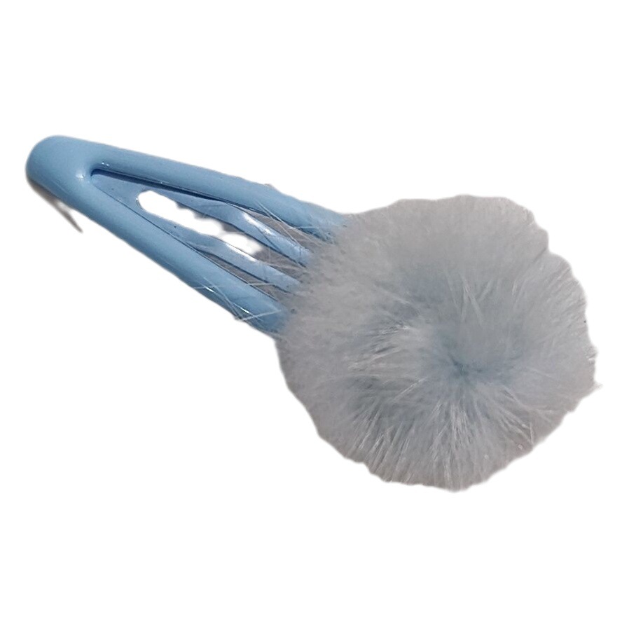 Cute Autumn and Winter New Furry Ball Kidsren's Broken Hair Hairpin Girl Baby Bangs Hairpin Clip Headwear