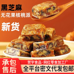 无花果黑芝麻核桃派代发 独立装即食无花果干夹心黑芝麻无花果派