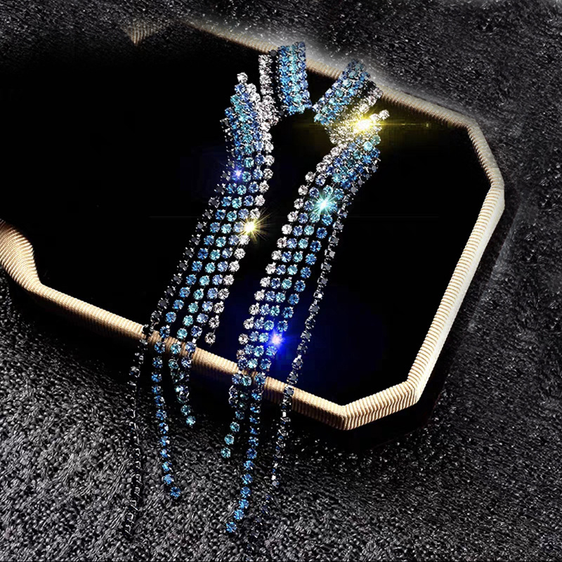 Streetwear Geometric Artificial Crystal Women's Drop Earrings display picture 3