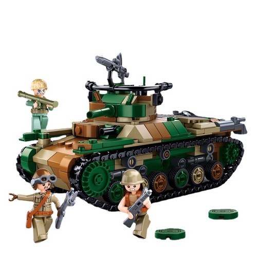 Xiaoluban 1107-1111 building block chariot tank battle military assembled boy toy wholesale night market gift