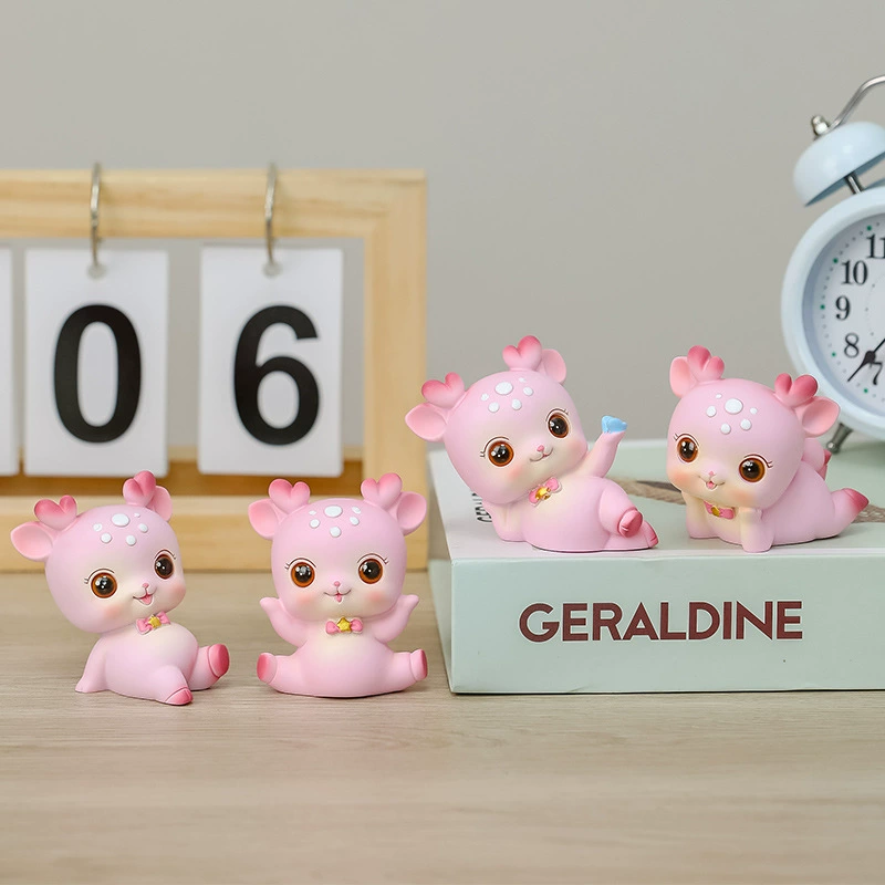 Мультяшный олень исцеляет настольный декор