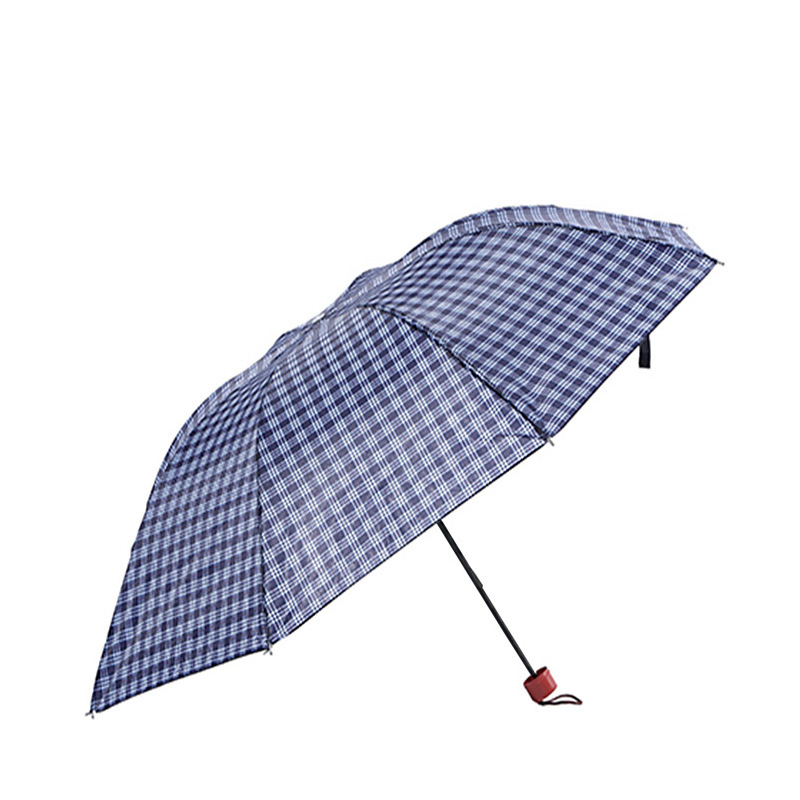 厂家批发三折倒杆格子雨伞8K便携迷你折叠雨伞礼品广告伞印刷logo详情13