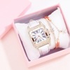 Square fashionable belt, swiss watch, women's watch for leisure, city style, Korean style